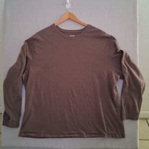 Men' SKIMS Long Sleeve Lounge Shirt : Size 3X : Brown